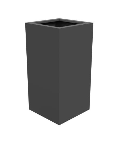 Plantekasse i aluminium - mørk antracit - 40 x 40 x 40 cm