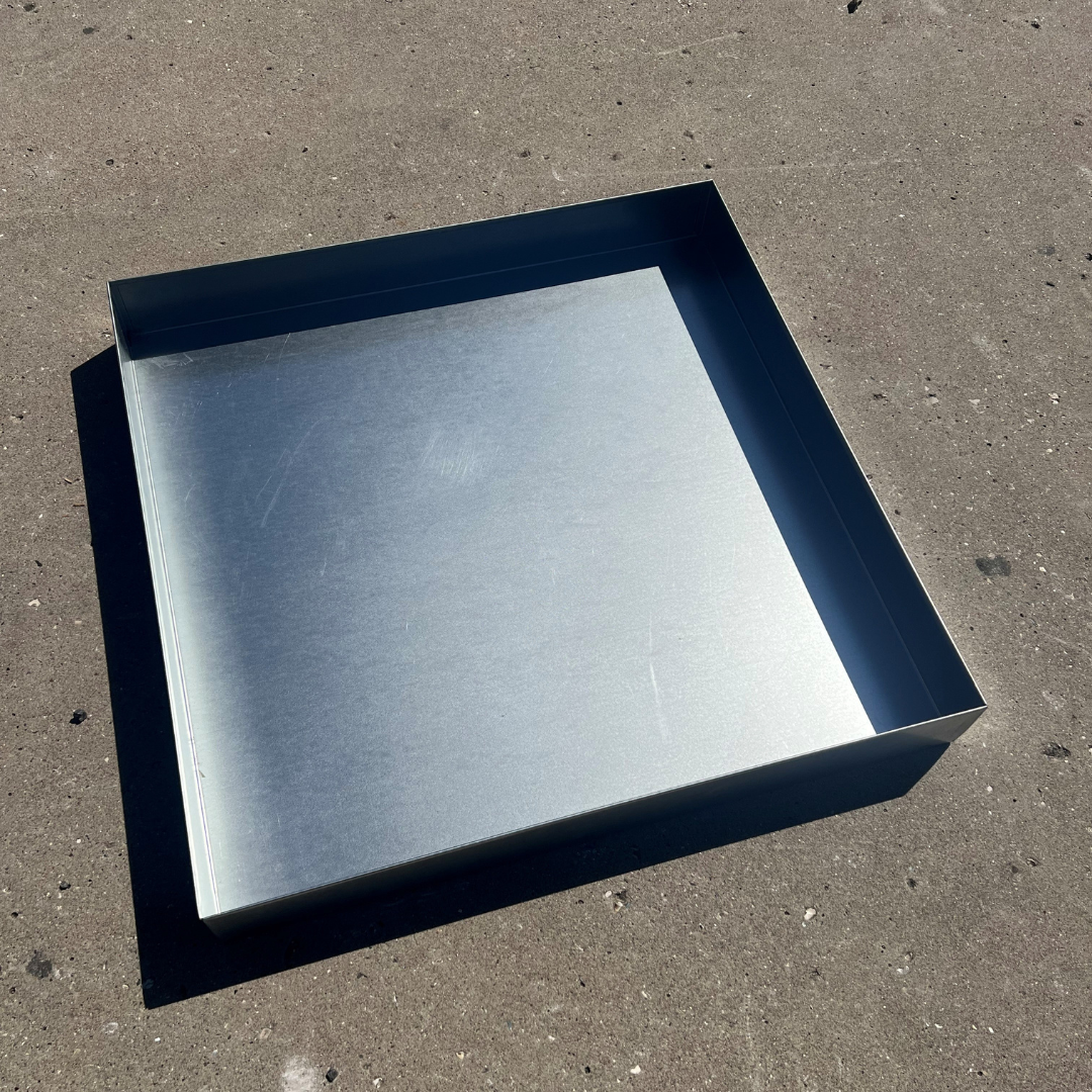 Zinkbakke 79,5 x 79,5 x 9 cm