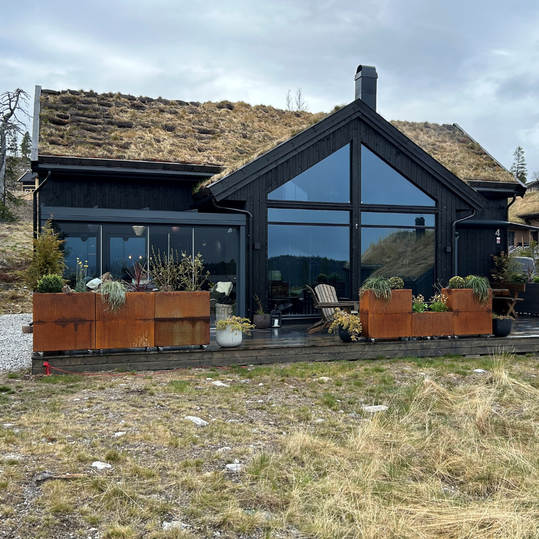 Plantekasse i cortenstål | 80 x 40 x 40 cm