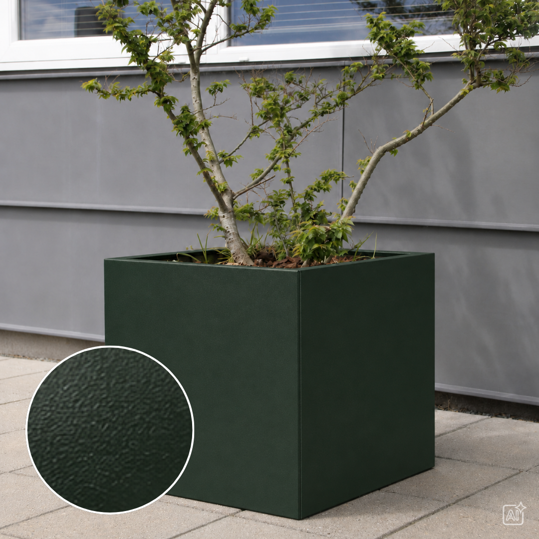 Plantekasse 40x40cm | Grøn struktur | Flere længder