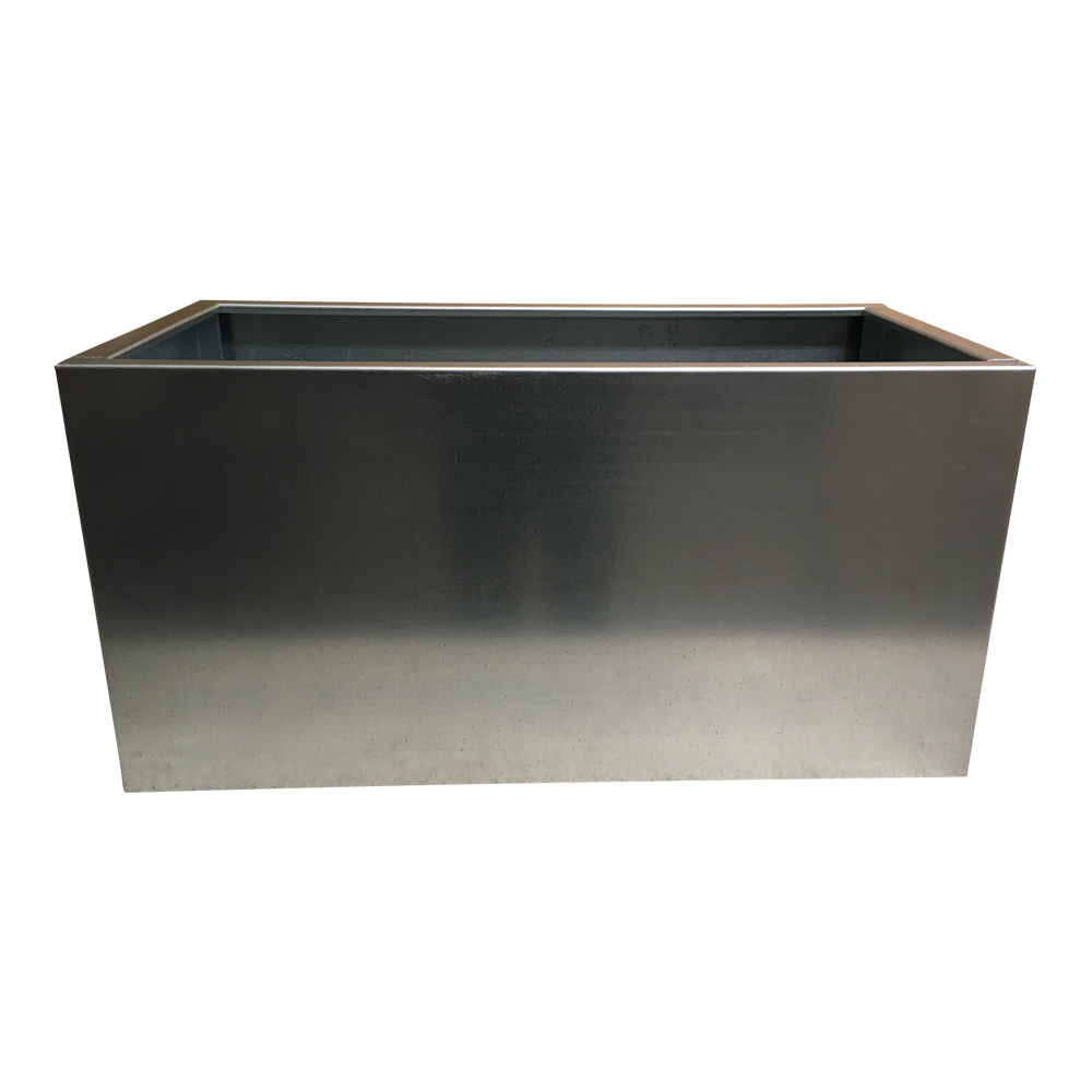Plantekasse i galvaniseret stål - 80 x 40 x 40 cm