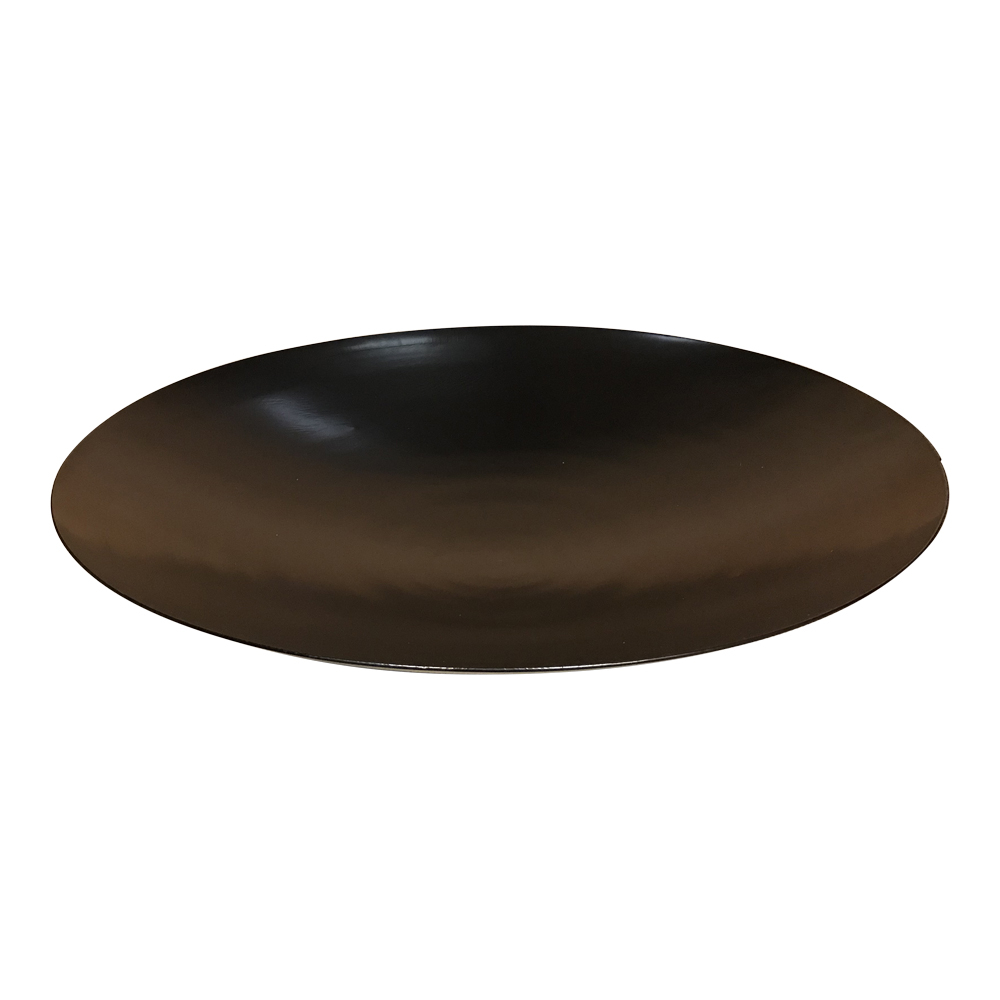 Stort sortlakeret spejlbassin med påsvejst fod - Ø100