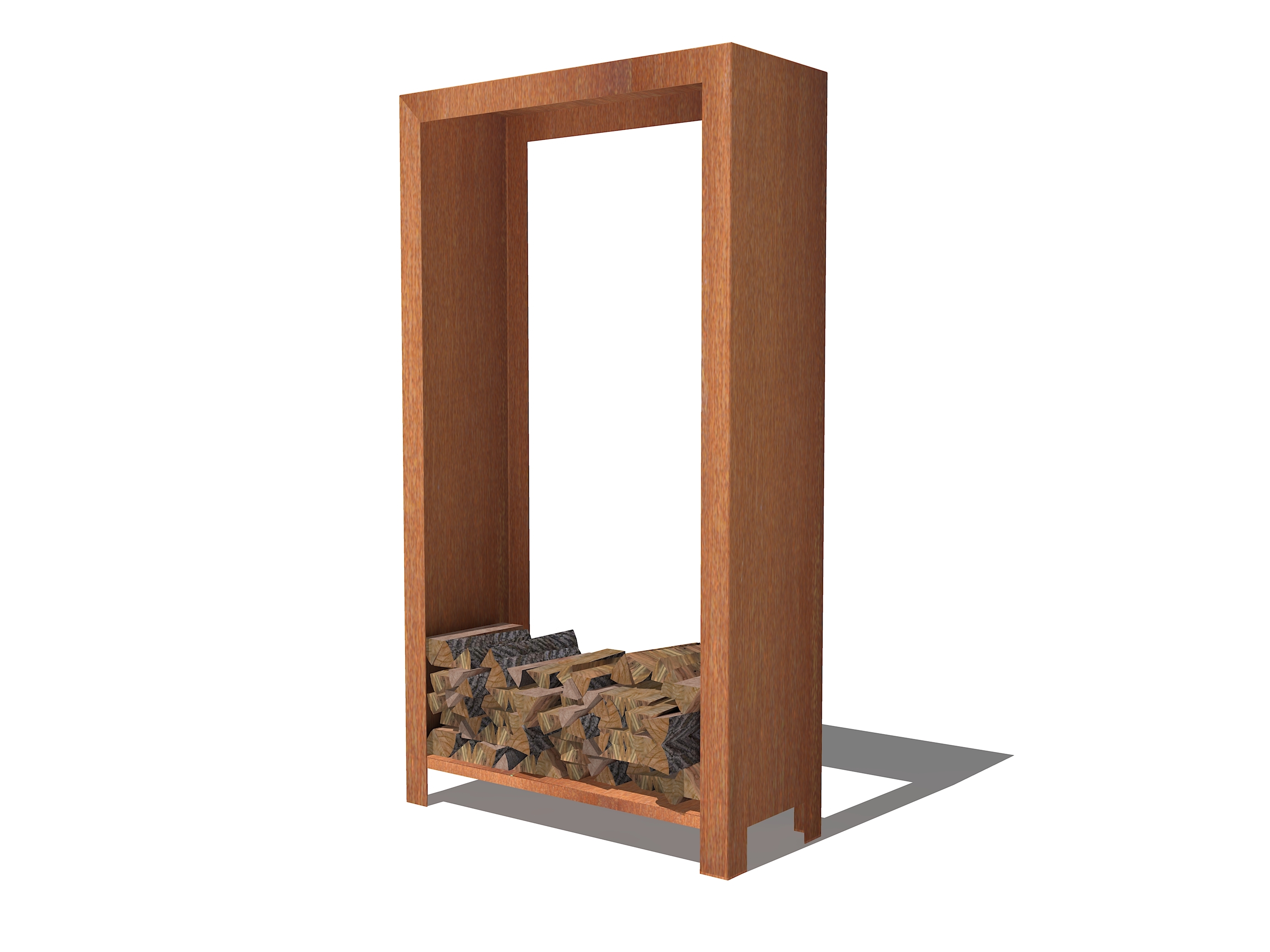 Brændestabel - rumdeler i cortenstål