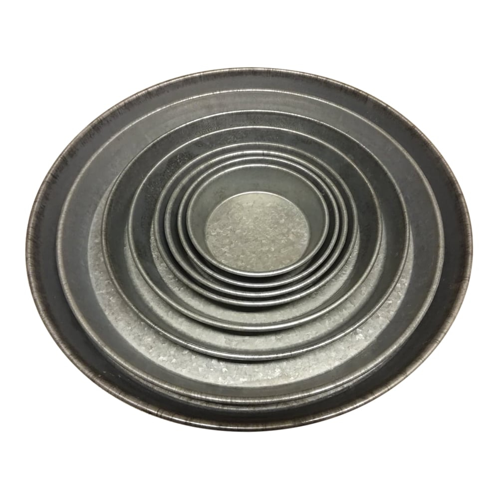 Runde zinkbakker - Mange størrelser-Ø14 H3