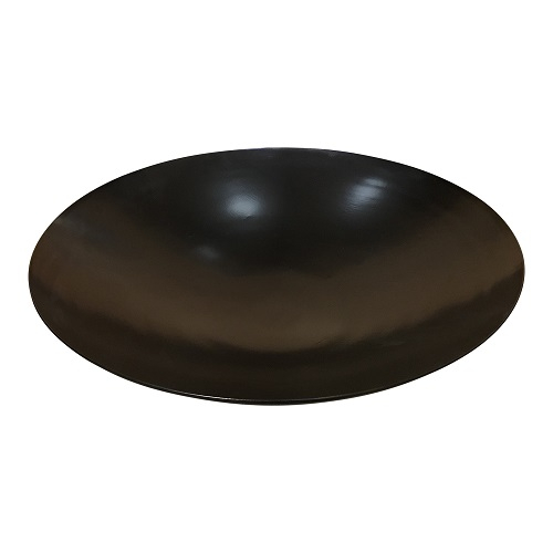 Spejlbassin i sort lak påsvejst fod - Ø80 