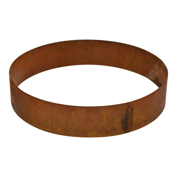 Jernring, ubehandlet til rundt spejlbassin/bålfade - Lukket