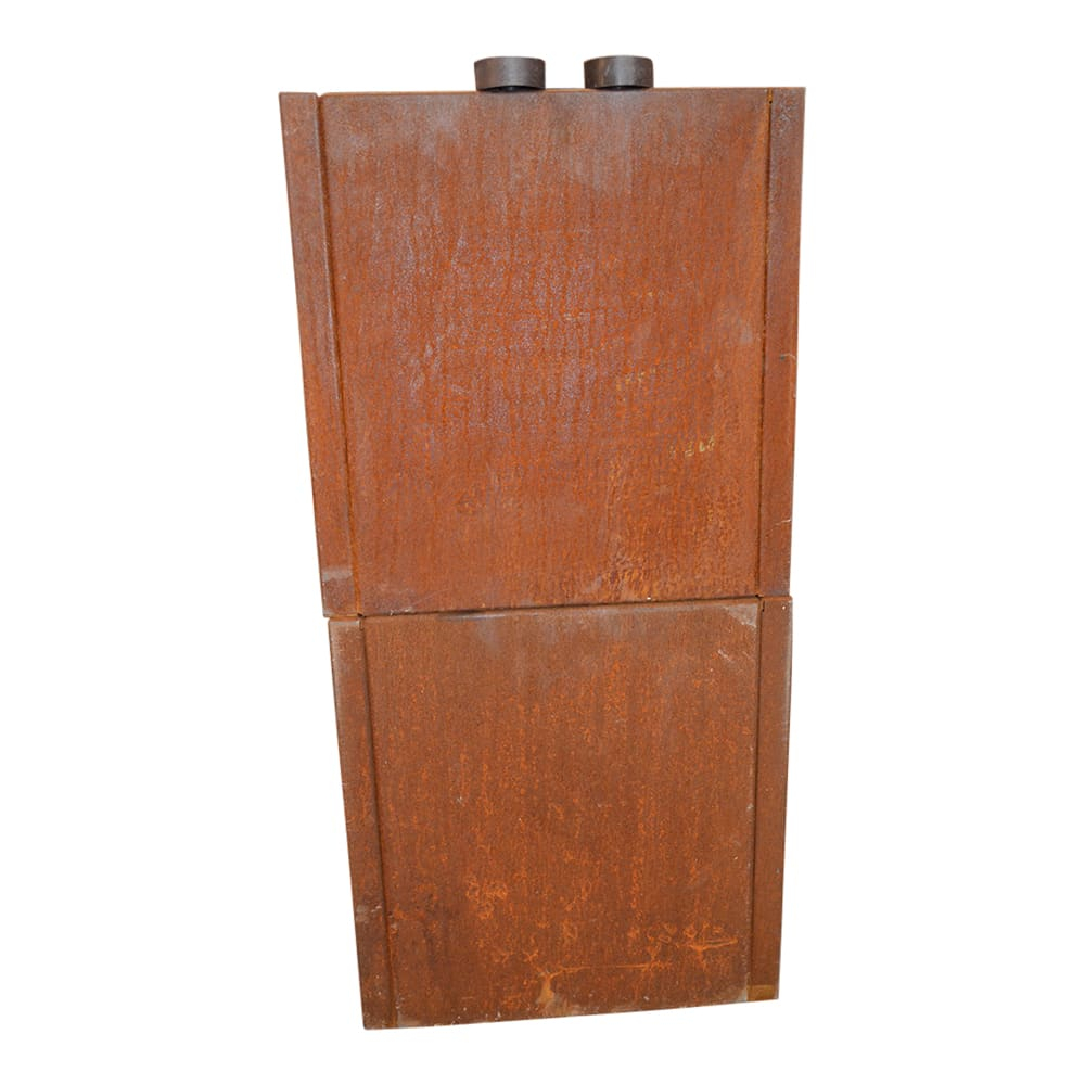 Dobbelt plantekasse i corten | 120 x 40 x 80 cm
