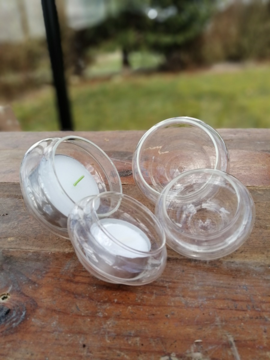 Flydeglas til fyrfadslys Ø6 cm