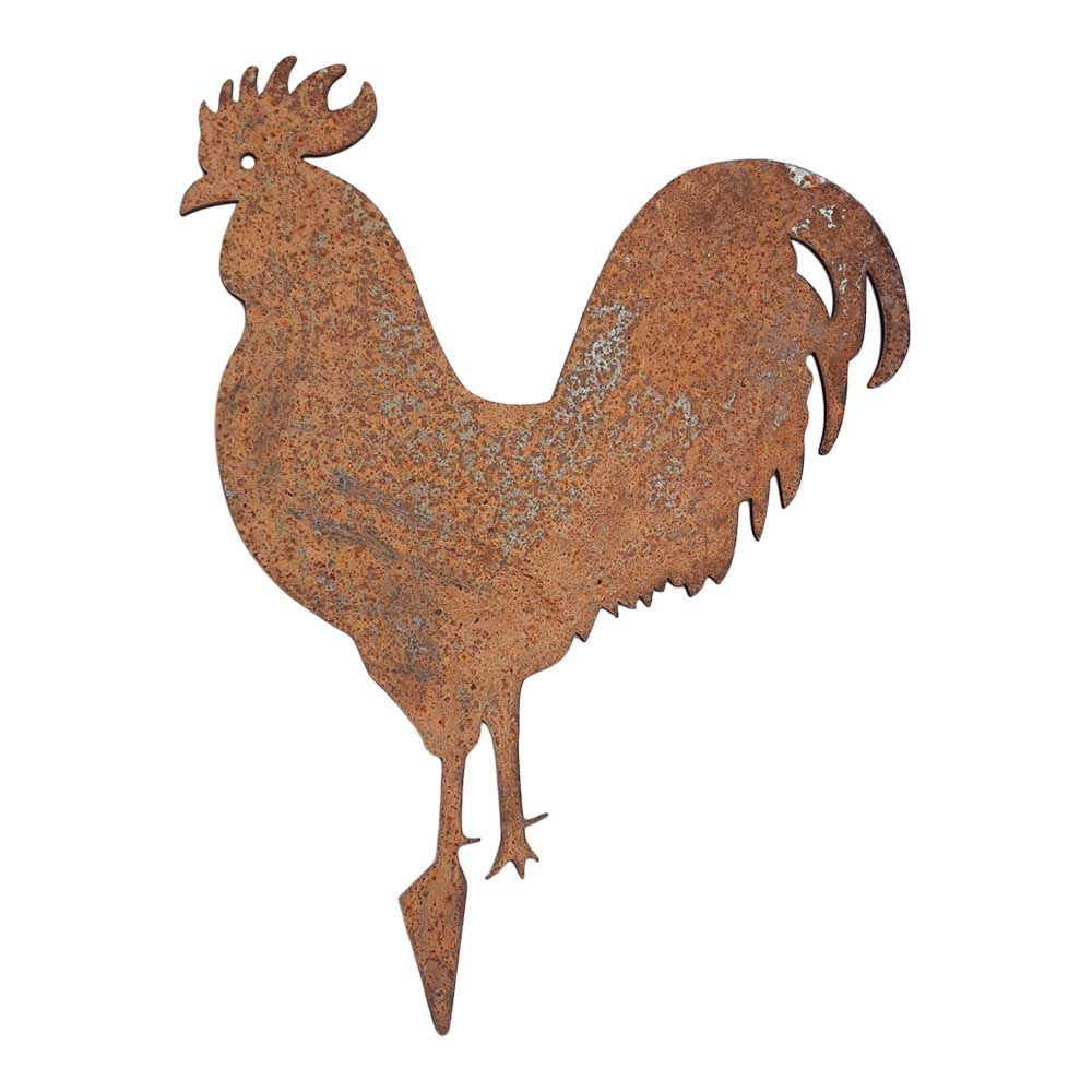 Figurer i jern - sæt med høne og hane