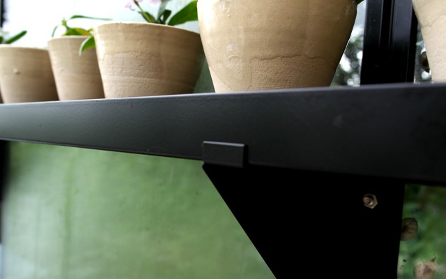 Drivhushylder Sort pulverlakerede  - flere varianter - højde 3 cm-90 x 15 cm