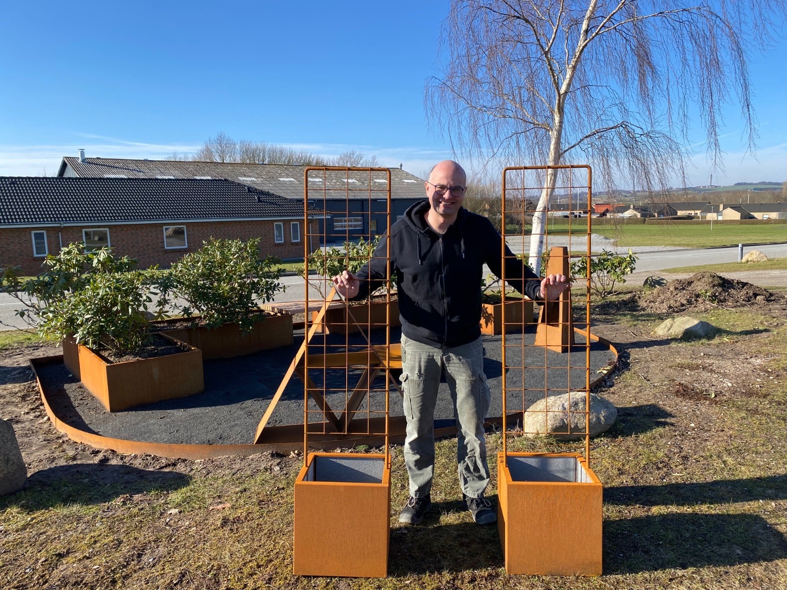 Højbed med espalier | Corten-40 cm