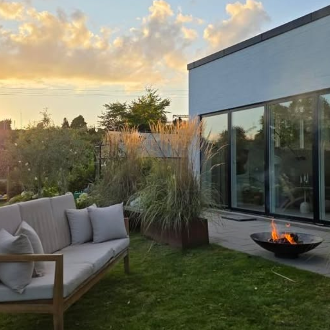 Bålfade i cortenstål med påsvejst fod