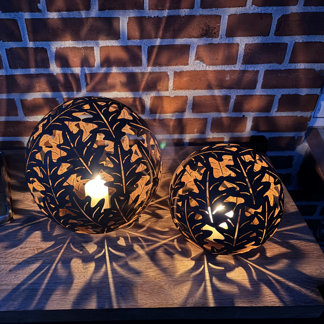 Egeblade jernkuglesæt - 2 størrelser i sættet