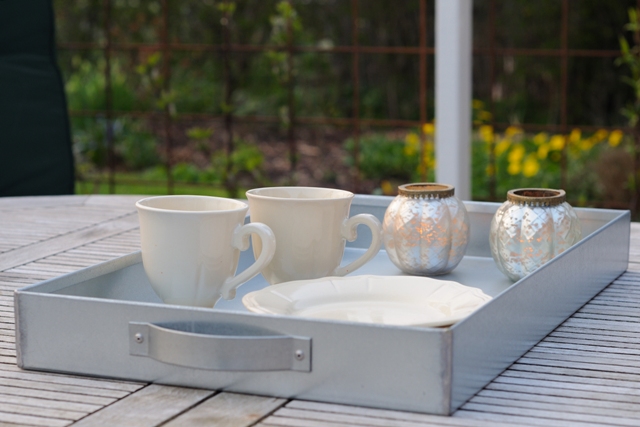 Zinkbakke med håndtag - 53,5 x 31,5 x 5,5 cm