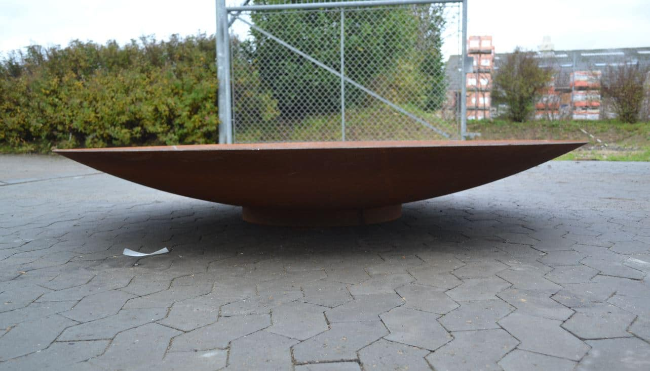 Spejlbassin i corten inkl. fod - Ø200