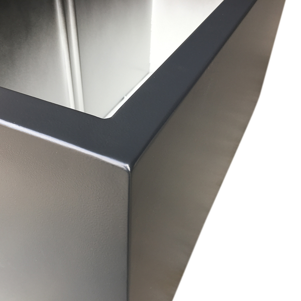 Plantekasse i aluminium - mørk antracit - 40 x 40 x 40 cm