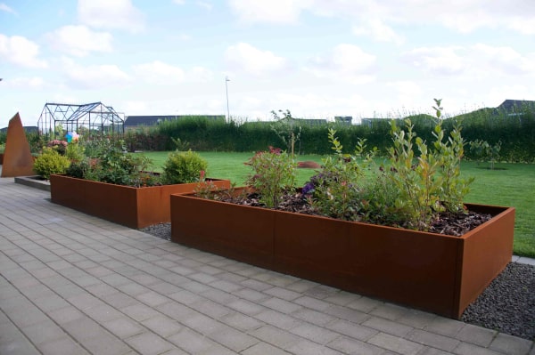 Højbed i cortenstål | B80 H40 | Flere længder