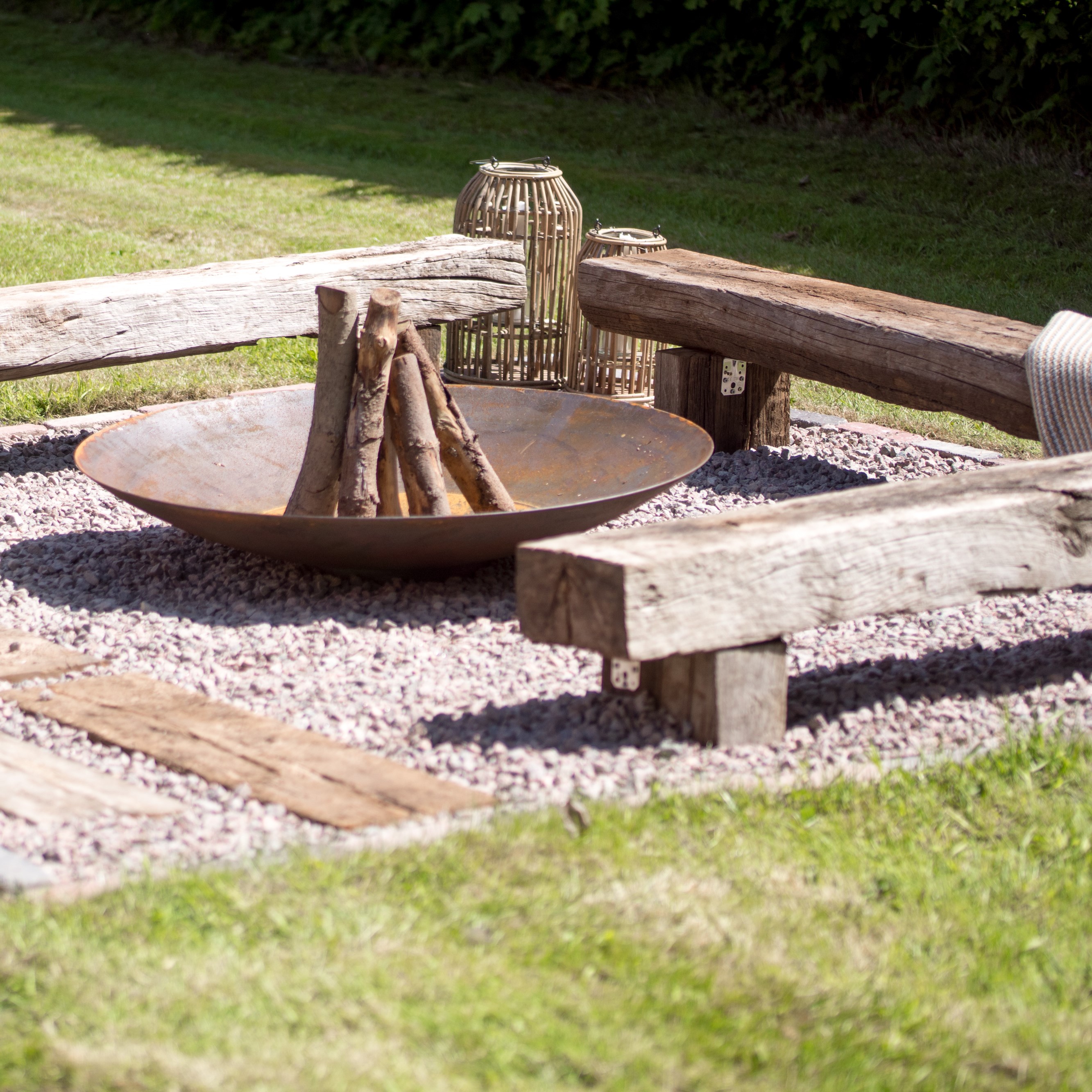 Bålfad i cortenstål med påsvejst fod | Ø60 cm