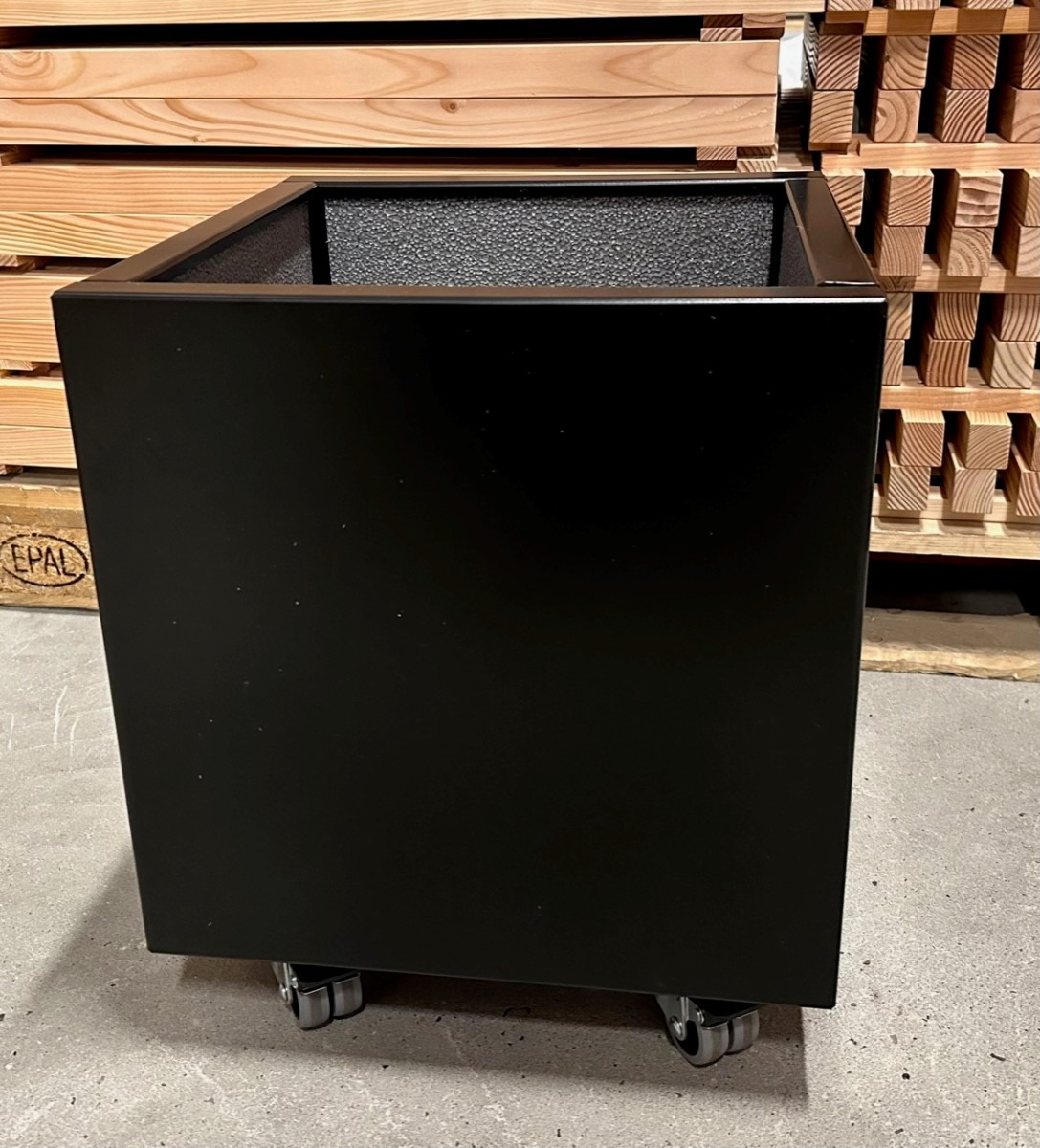 Sort plantekasse | 40 x 40 x 40 cm