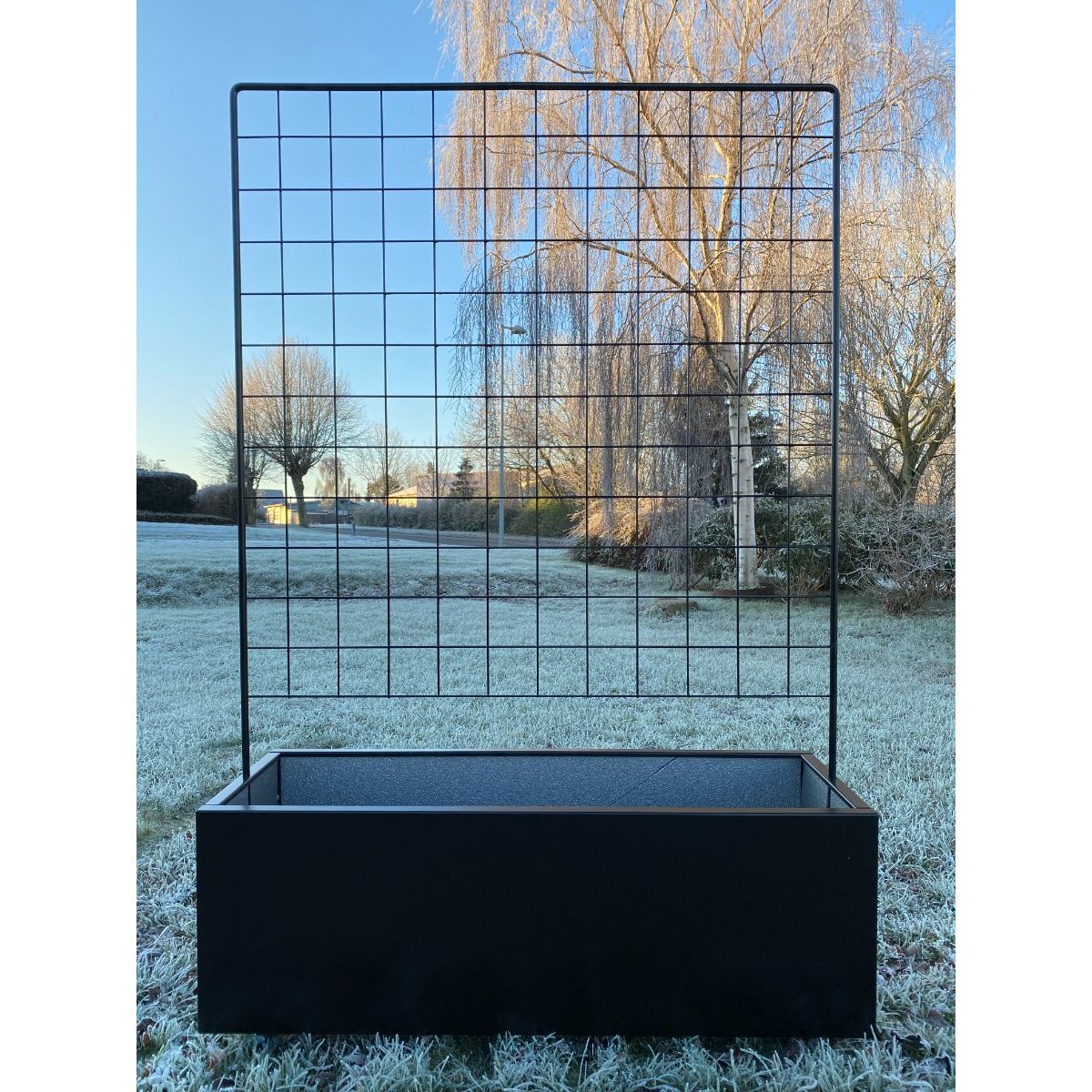 Sort plantekasse m/ espalier - 120 x 40 x 40 cm