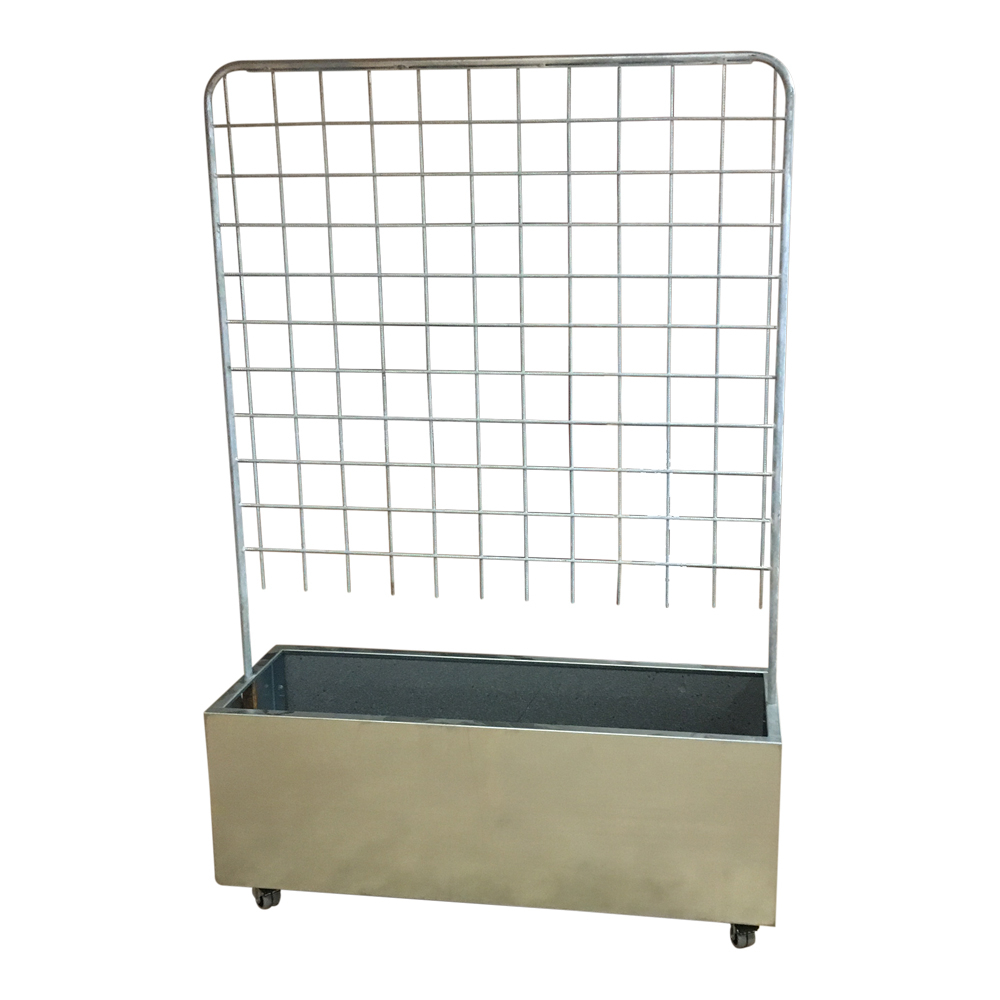 Plantekasse galva m/espalier 120 x 40 x 40 cm