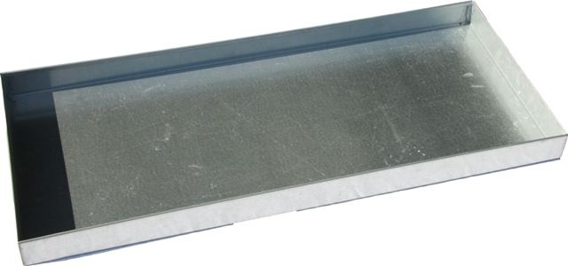 Zinkbakker med længde 87 cm og bredde 27, 37 og 47 cm