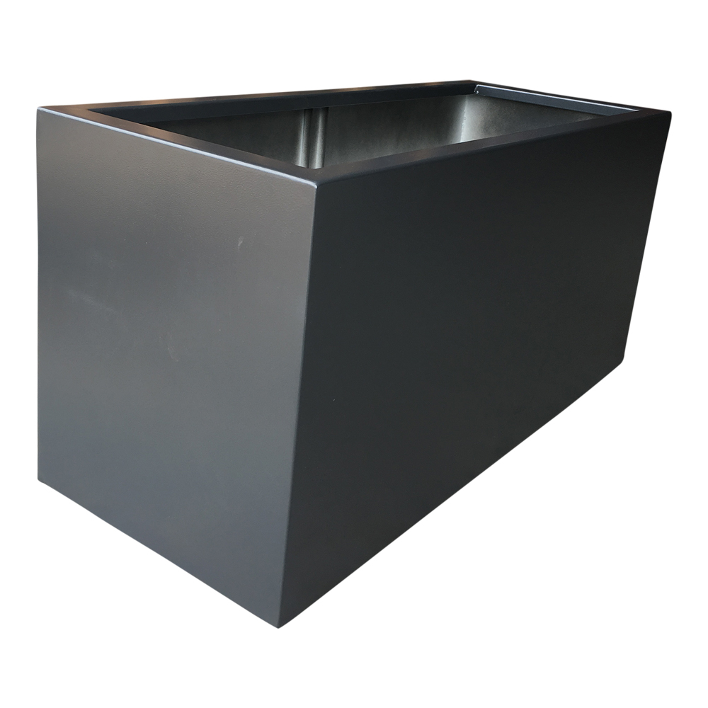 Plantekasse i aluminium - mørk antracit - 40 x 40 x 40 cm