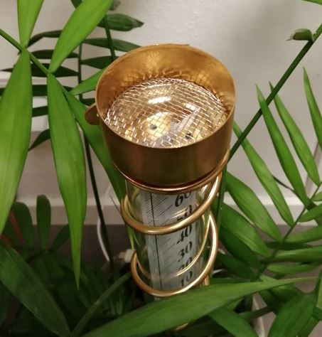 Regnmåler snoet med filter messing