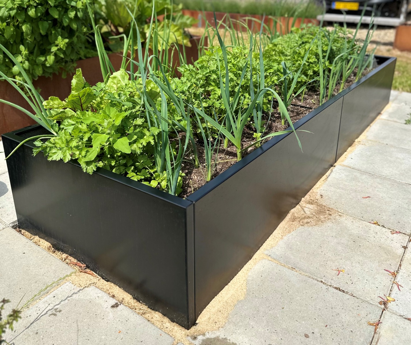 Højbed i sort | B80 H40 | Flere længder