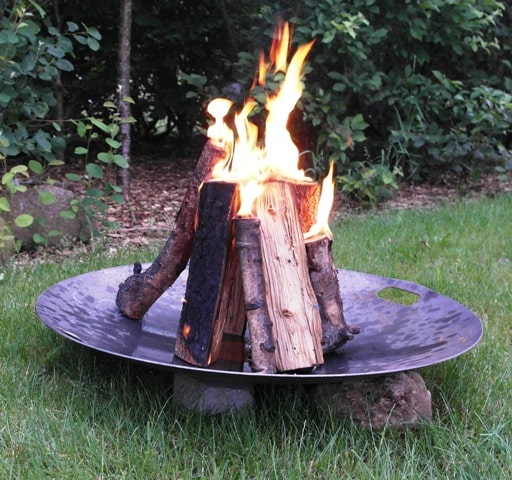 Bålfade med flad kant og håndtag Ø80 eller Ø120