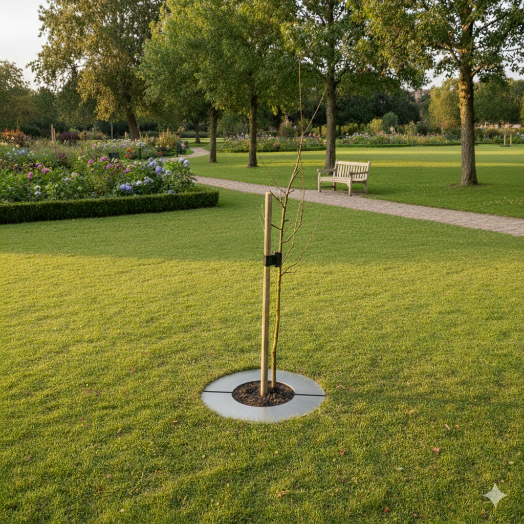 Bedafgrænsninger til træ i galva - Ø62